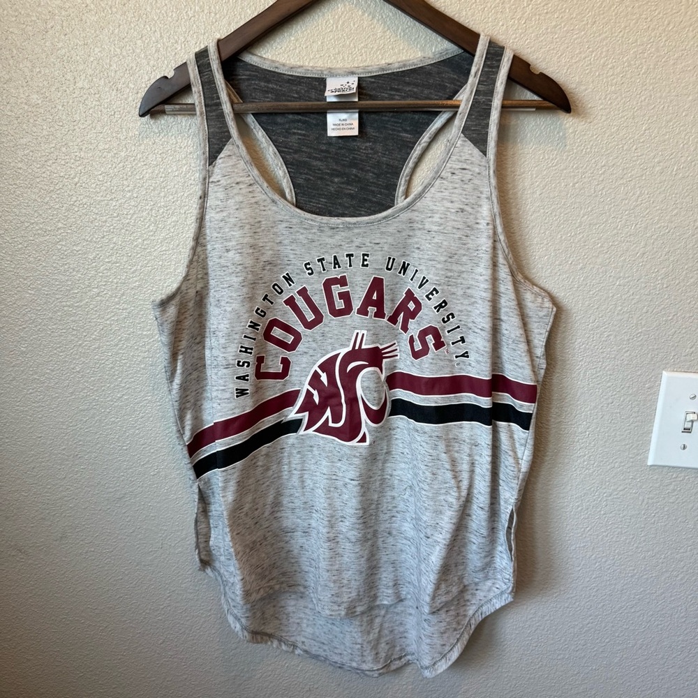 Gray and Red Tank Top